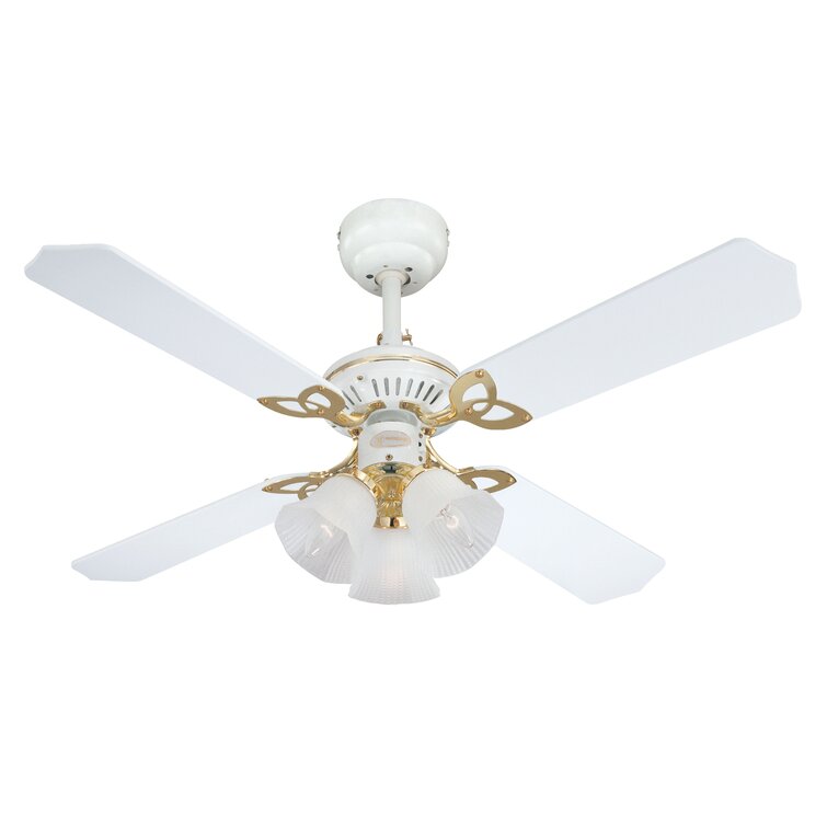 Wayfair white ceiling store fan with light